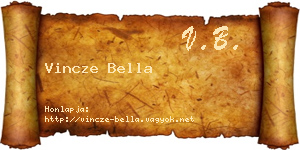 Vincze Bella névjegykártya